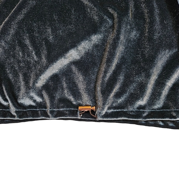 Capsulle Velour Cropped Half Zip Tracksuit Top, Bluegreen, Medium - Picture 9 of 15